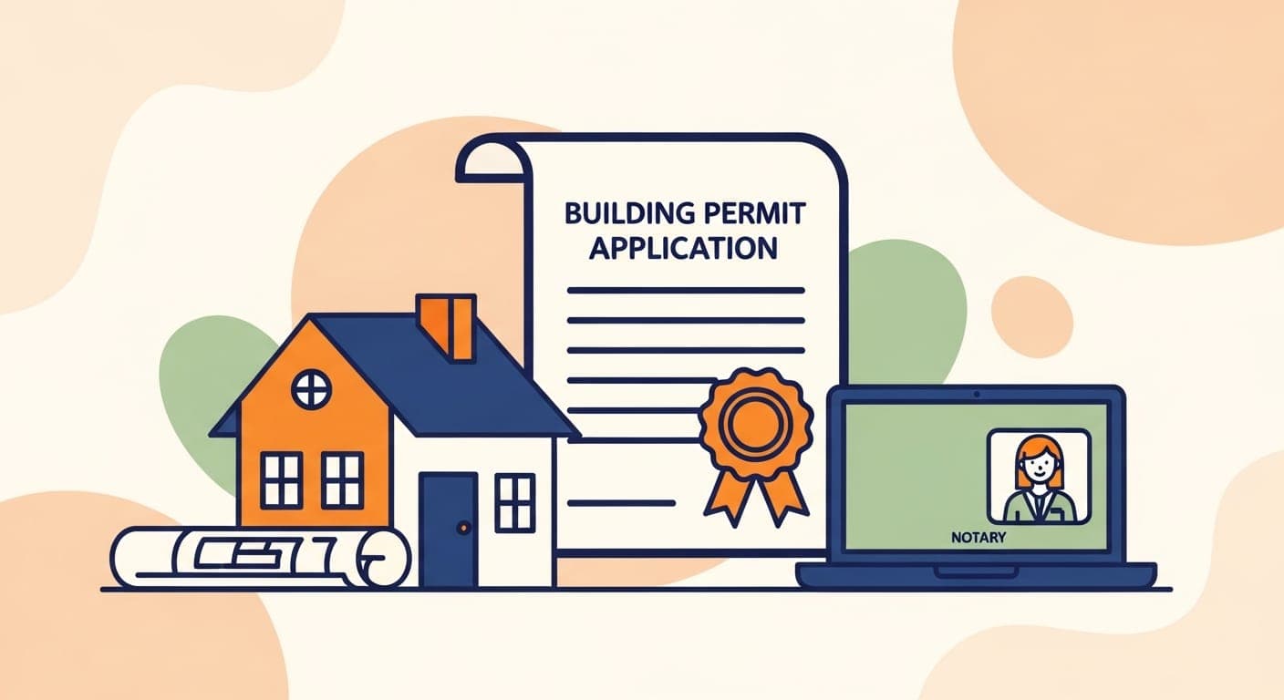 How to notarize a Florida building permit application online