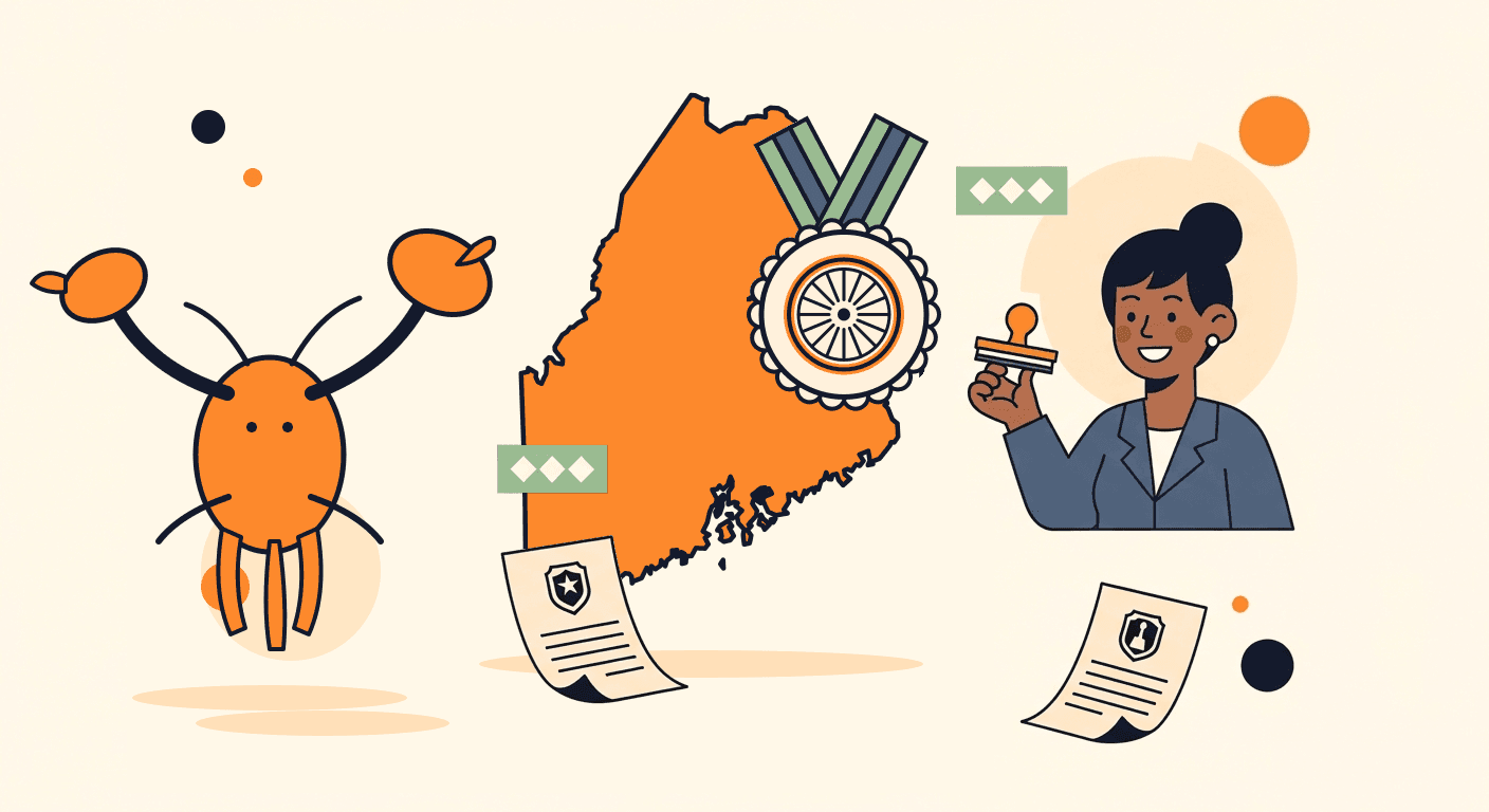 Online notary for Maine city forms