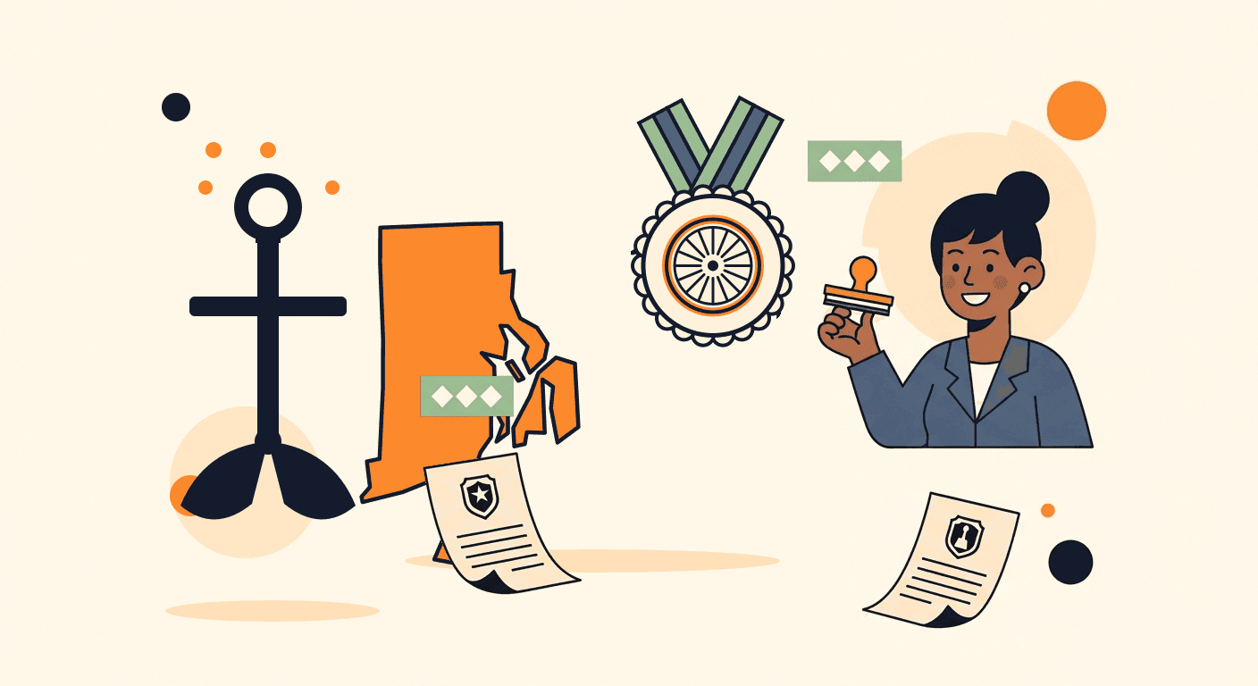 Online notary for Rhode Island city forms