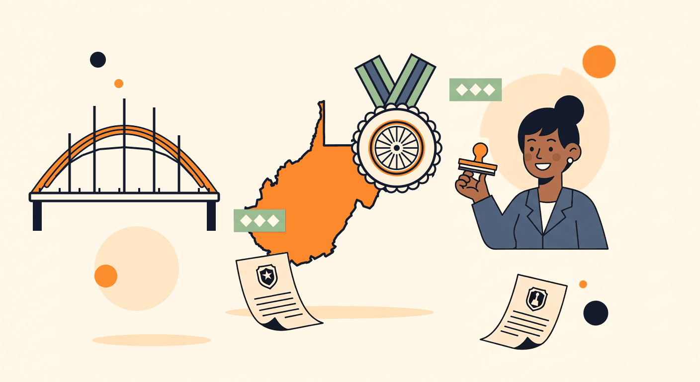Online notary for West Virginia city forms