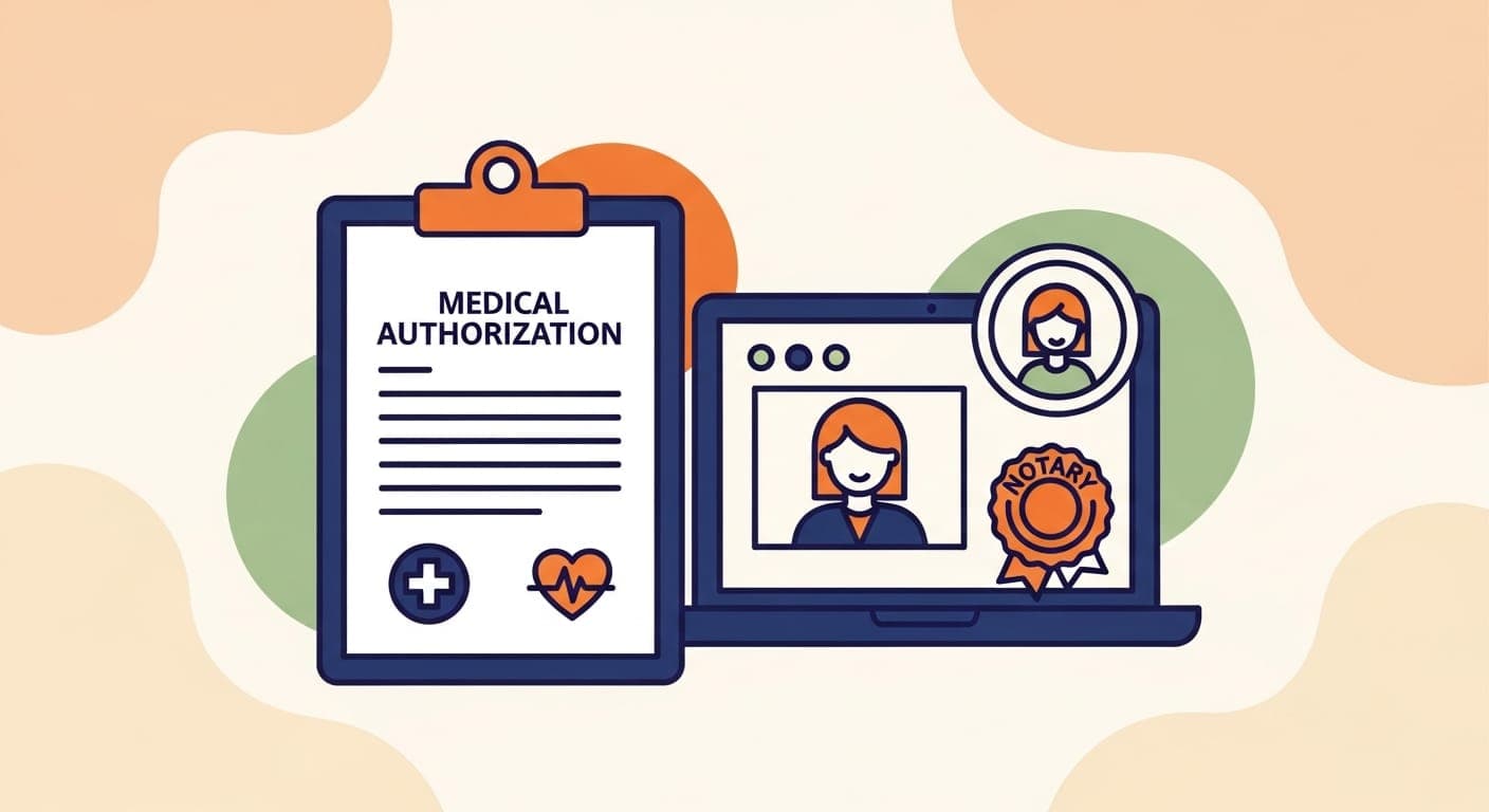 Notarizing a medical authorization form online