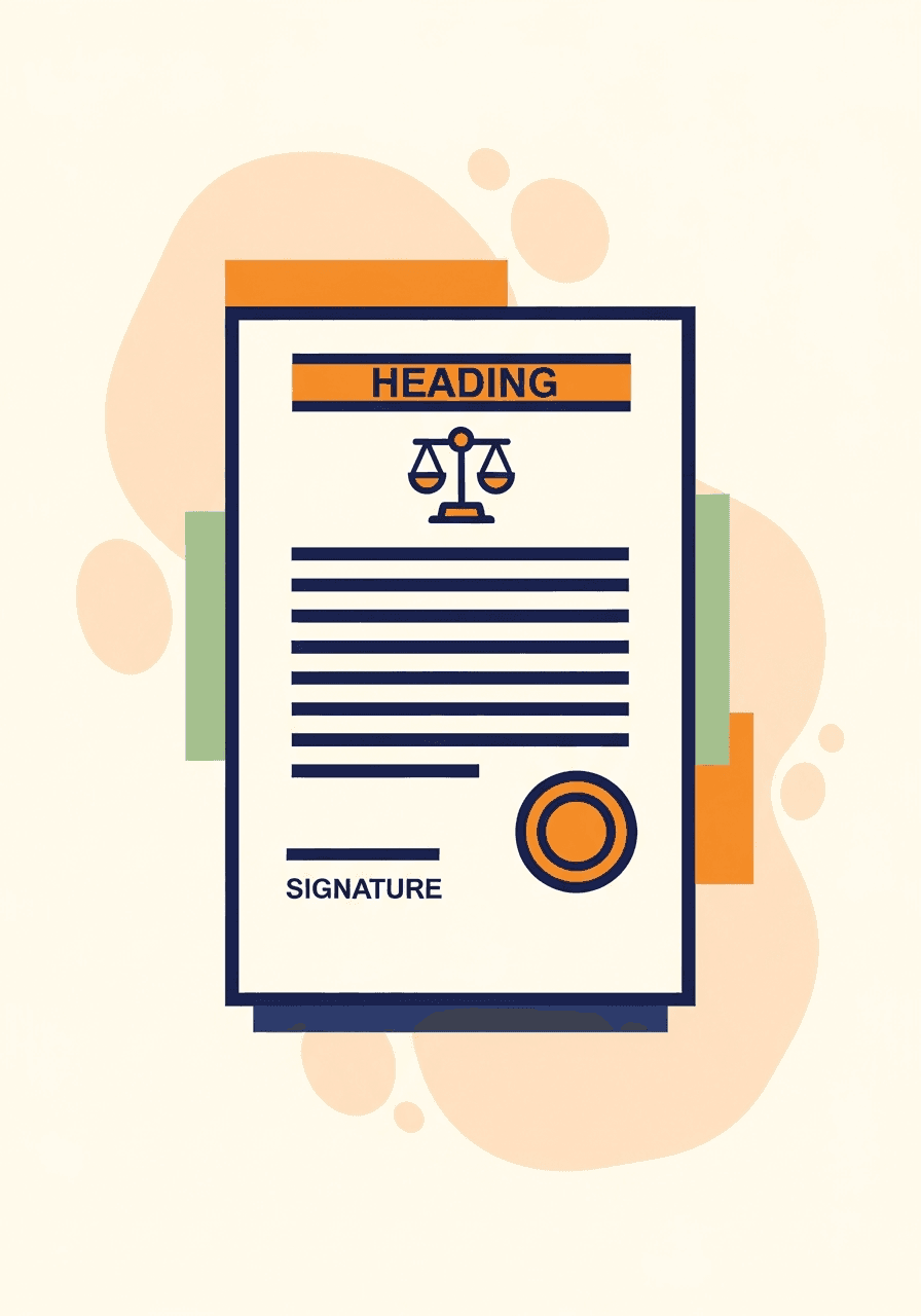 Illustration of a power of attorney document with a notary seal