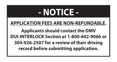 DMV-21-DU Alcohol and Drug Test and Lock Program Application first page