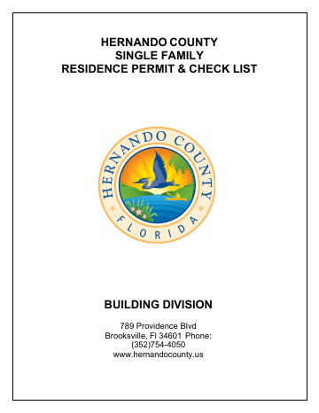 single-family-owner-builder-application — Hernando County form, first page