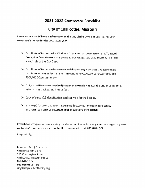 First page of the Class A Building Contractor License Application
