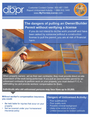 BCSD Owner-Builder — Broward County form, first page