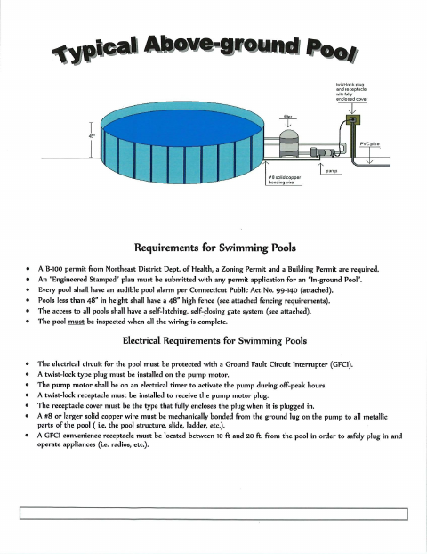 First page of the Swimming Pool Alarm Affidavit